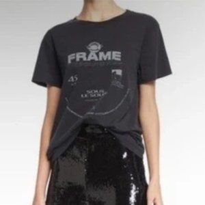 Frame Records Graphic Tee  Charcoal